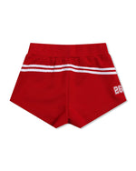 レトロなコントラストのカジュアルショートパンツ