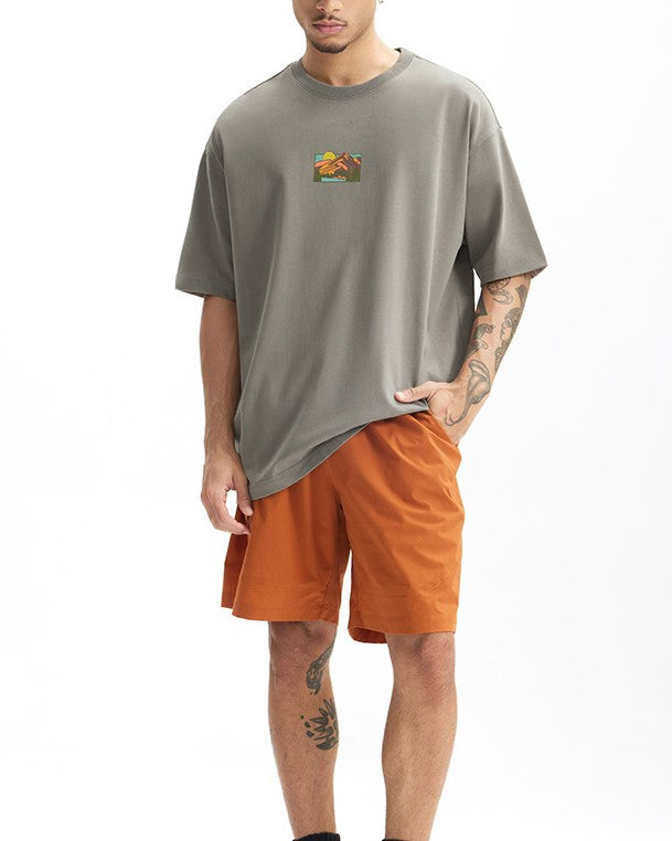 Outdoor printed short sleeves