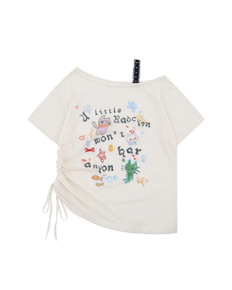 귀여운 레터 반팔