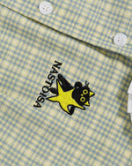 Plaid Lace Short-Sleeve Shirt