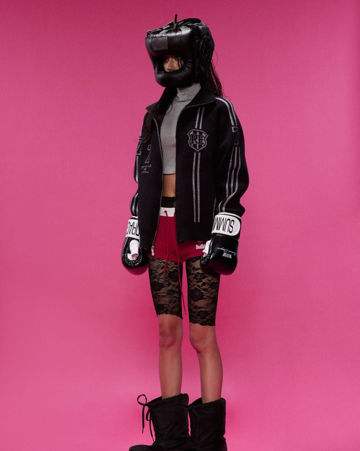 Striped knitted sweater