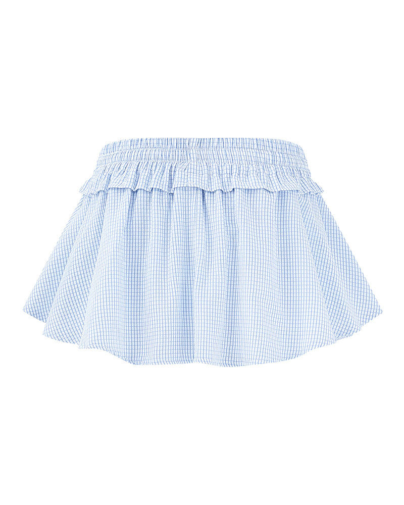 레트로 플레드 스커트