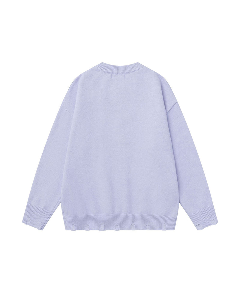 漫画柄のプルオーバーセーター