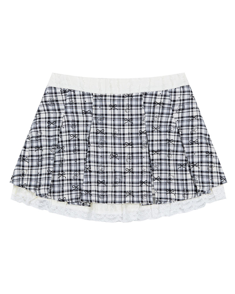 Plaid simple skirt