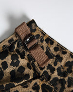 leopard print wide-leg overalls