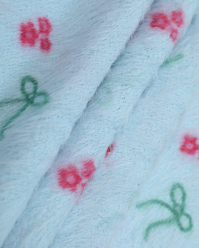 花柄プルオーバーセーター