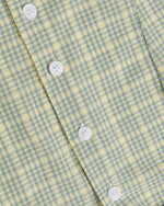 Plaid Lace Short-Sleeve Shirt