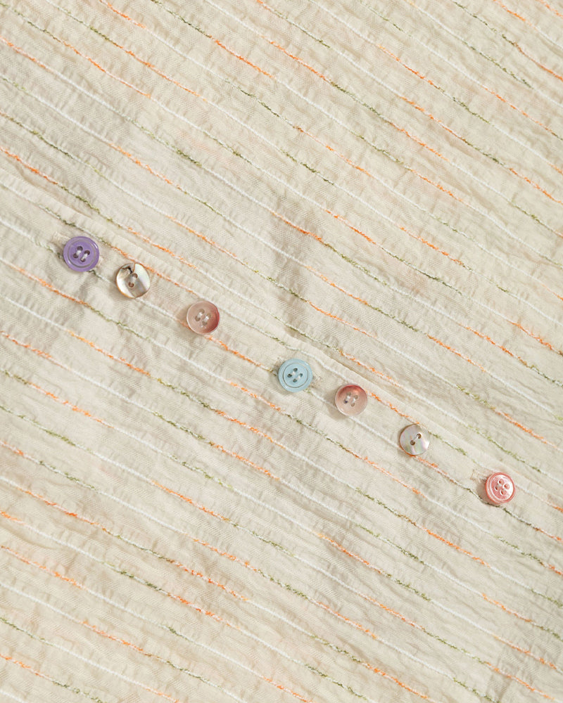 V-Neck Striped Short-Sleeve Shirt