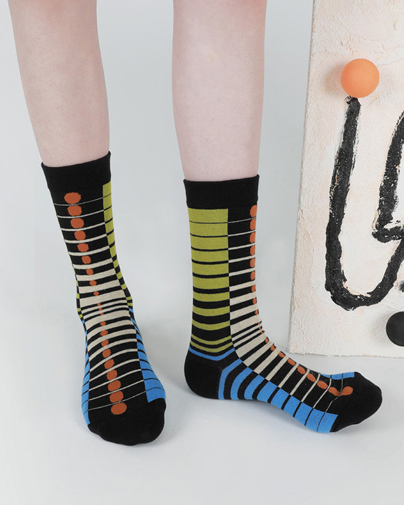 コントラストカラーの滑り止めソックス