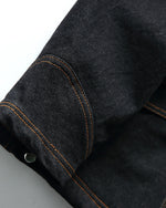 Airplane buckle casual denim jacket
