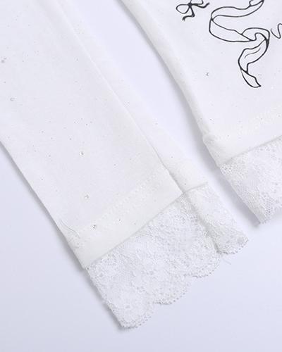 レトロ可愛いシンプル長袖