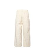 漫画の刺繍入りストレートレッグパンツ