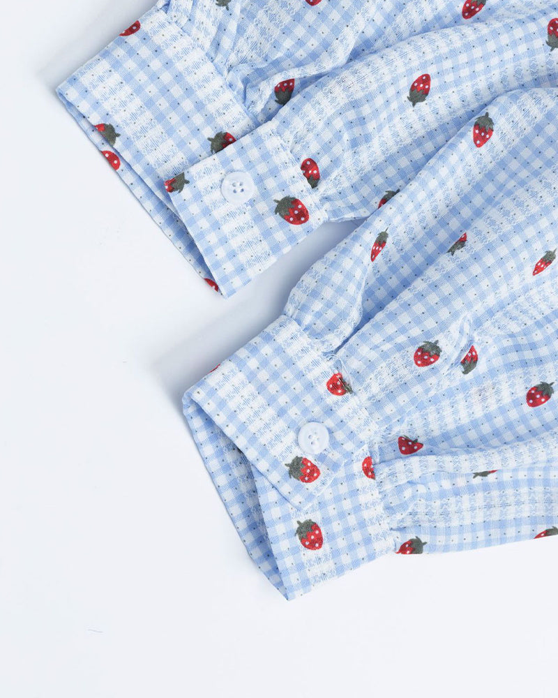 Simple loose long-sleeved shirt