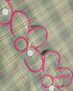 Plaid Floral Short-Sleeve Shirt