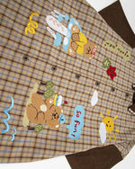 コントラストカラーパネル半袖シャツ