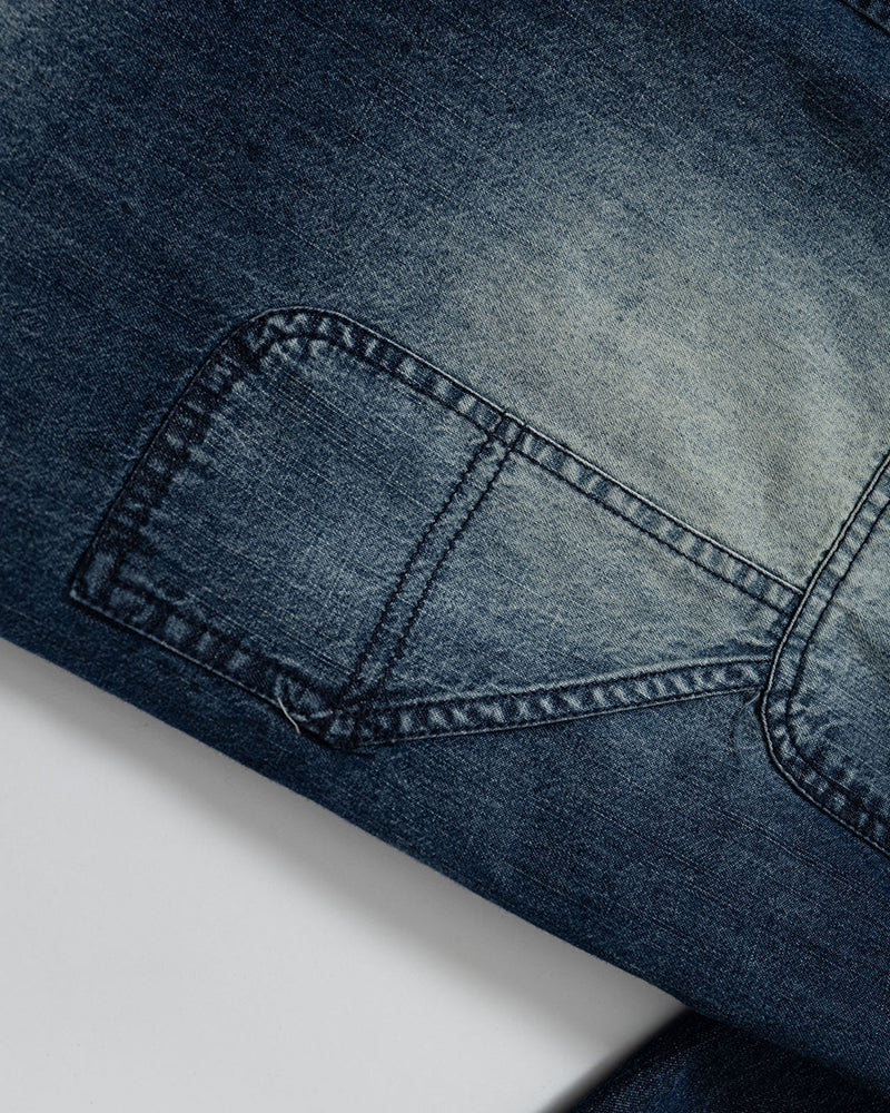 Washed, Distressed Short-Sleeve Shirt