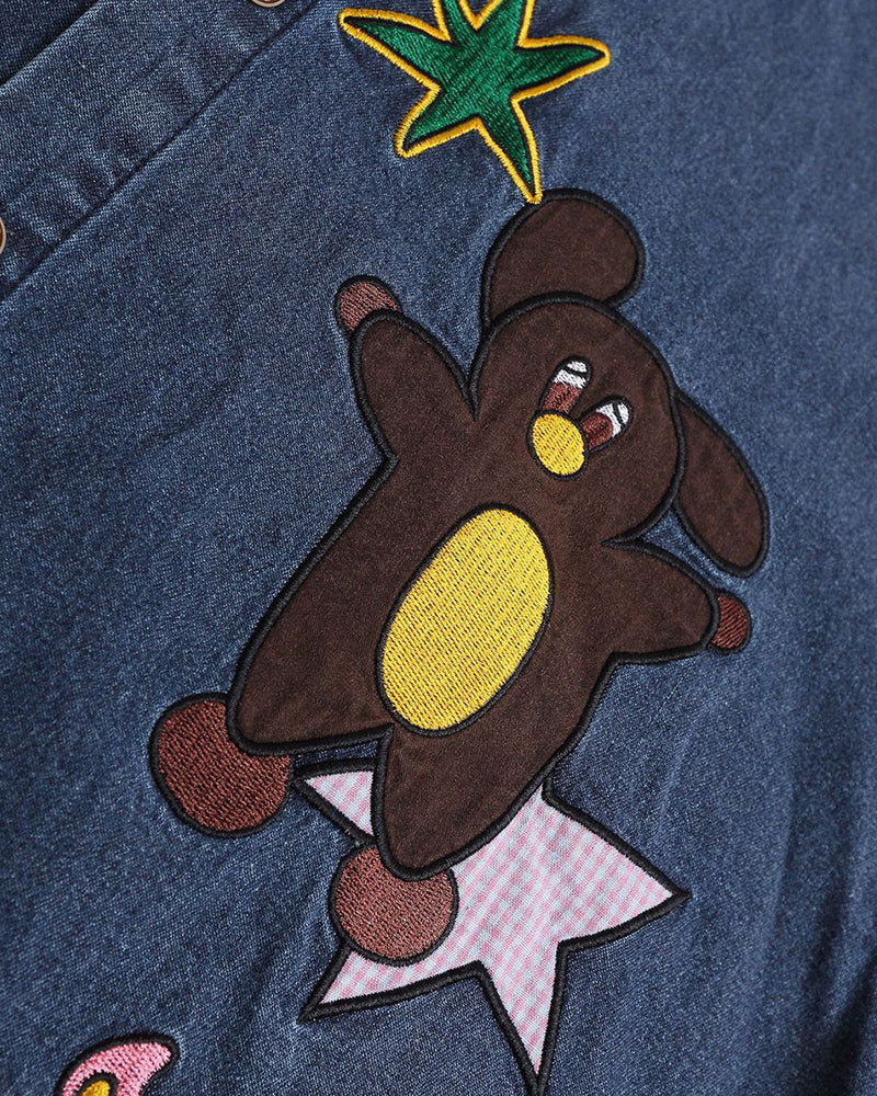 レトロな漫画の半袖シャツ