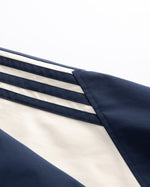 レトロなカラーブロックスタンドカラージャケット