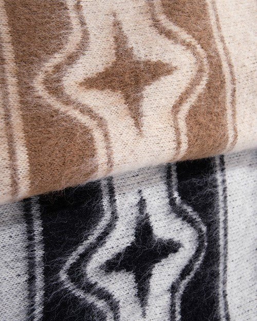 Contrast Stripe Crewneck Sweater