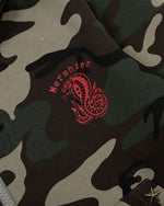 迷彩フード付きスウェットシャツ