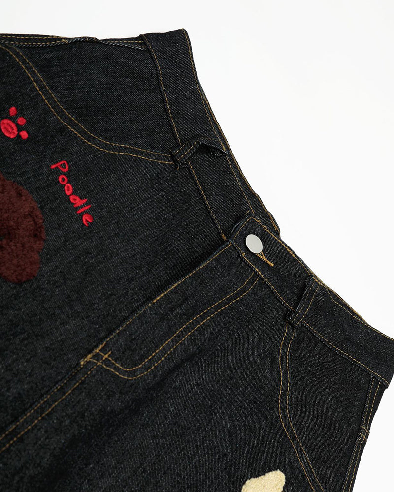 レトロシンプルデニムショートパンツ