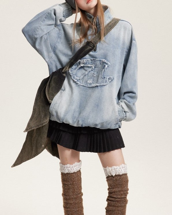 ヴィンテージウォッシュデニムジャケット