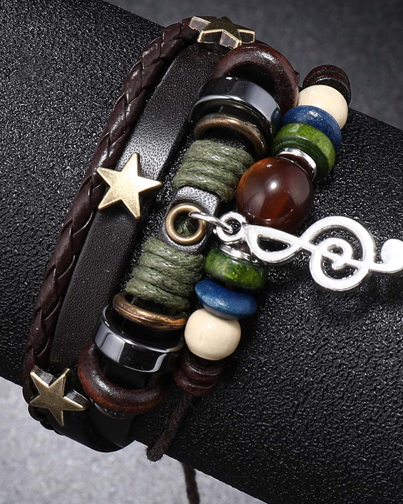 Multi-layer beaded bracelet