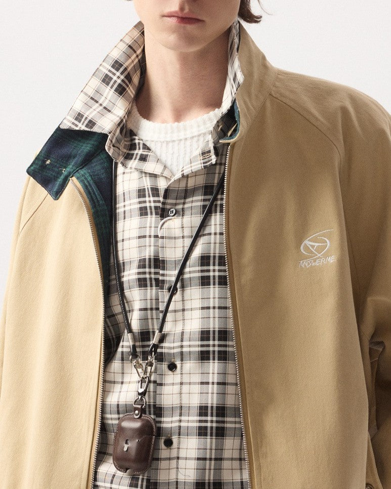 スタンドカラーカジュアルジャケット