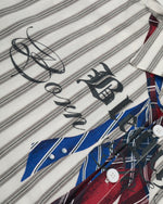 Letter striped long-sleeved shirt