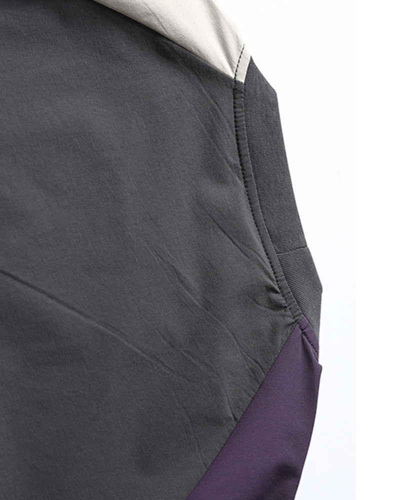 コントラストカラーの速乾性半袖