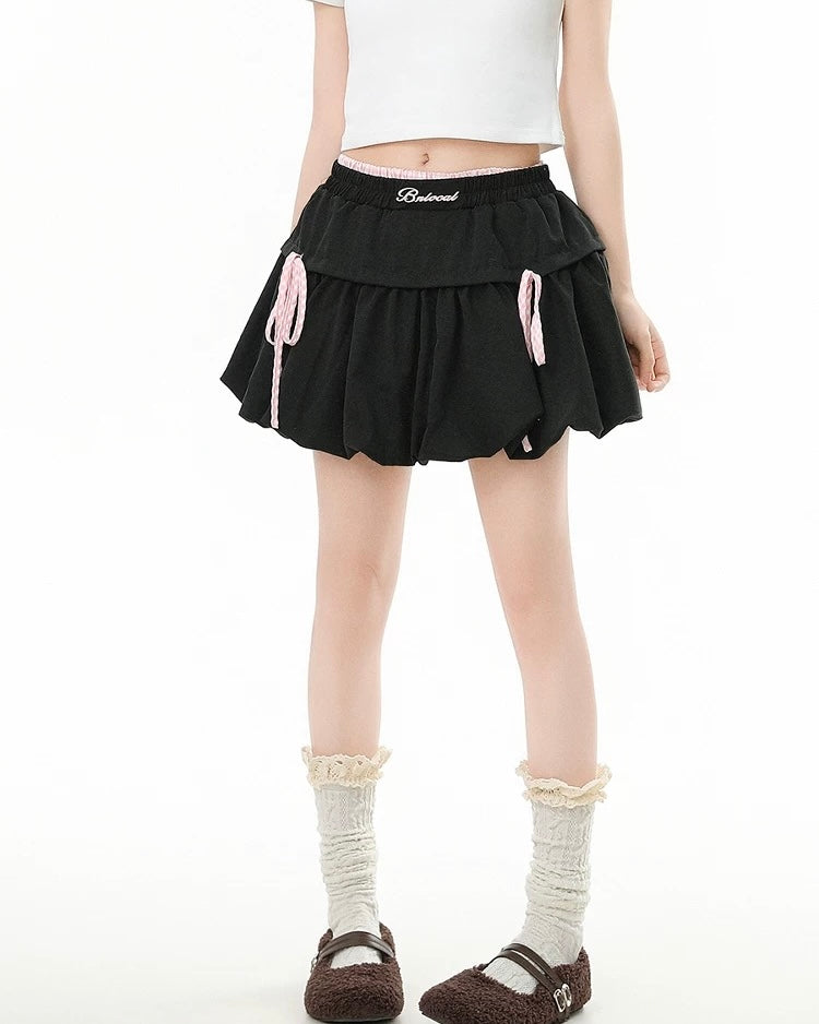 Retro bow skirt