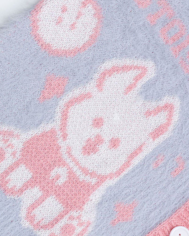 漫画風のゆったりカーディガンセーター