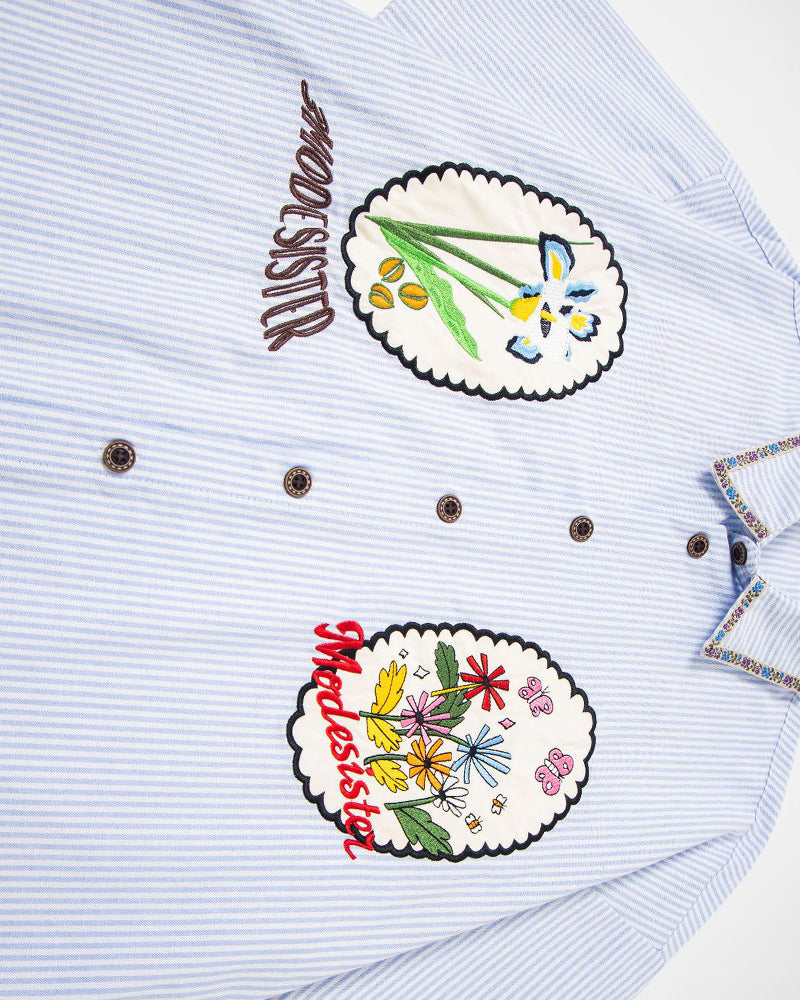 ストライプの半袖シャツ