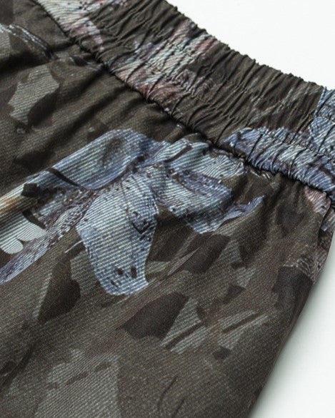 Floral camouflage shorts