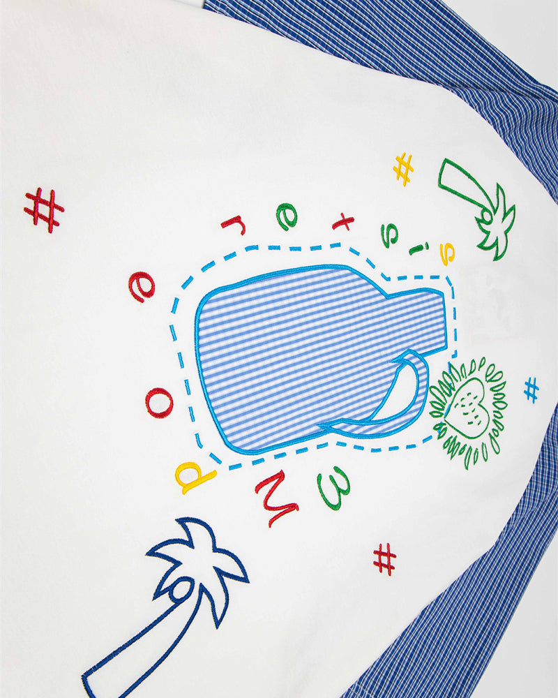 コントラストカラーの楽しい半袖