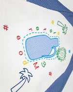 コントラストカラーの楽しい半袖