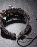 Multi-layer beaded bracelet