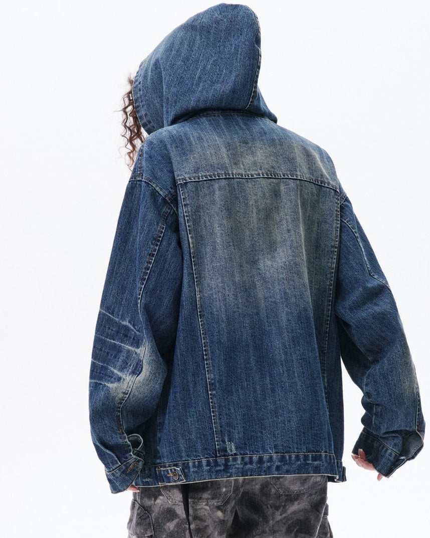 Washed denim jacket