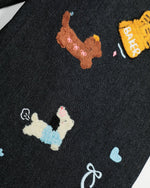 재미있는 패턴의 데님 팬츠