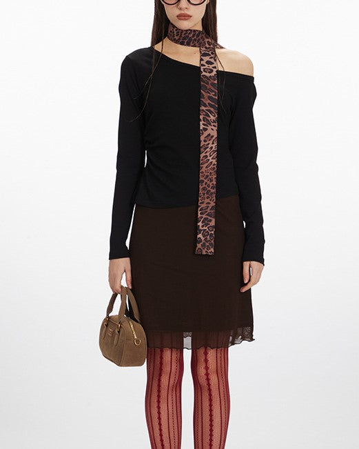 スカーフカラーギャルトップス