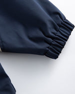 レトロなカラーブロックスタンドカラージャケット