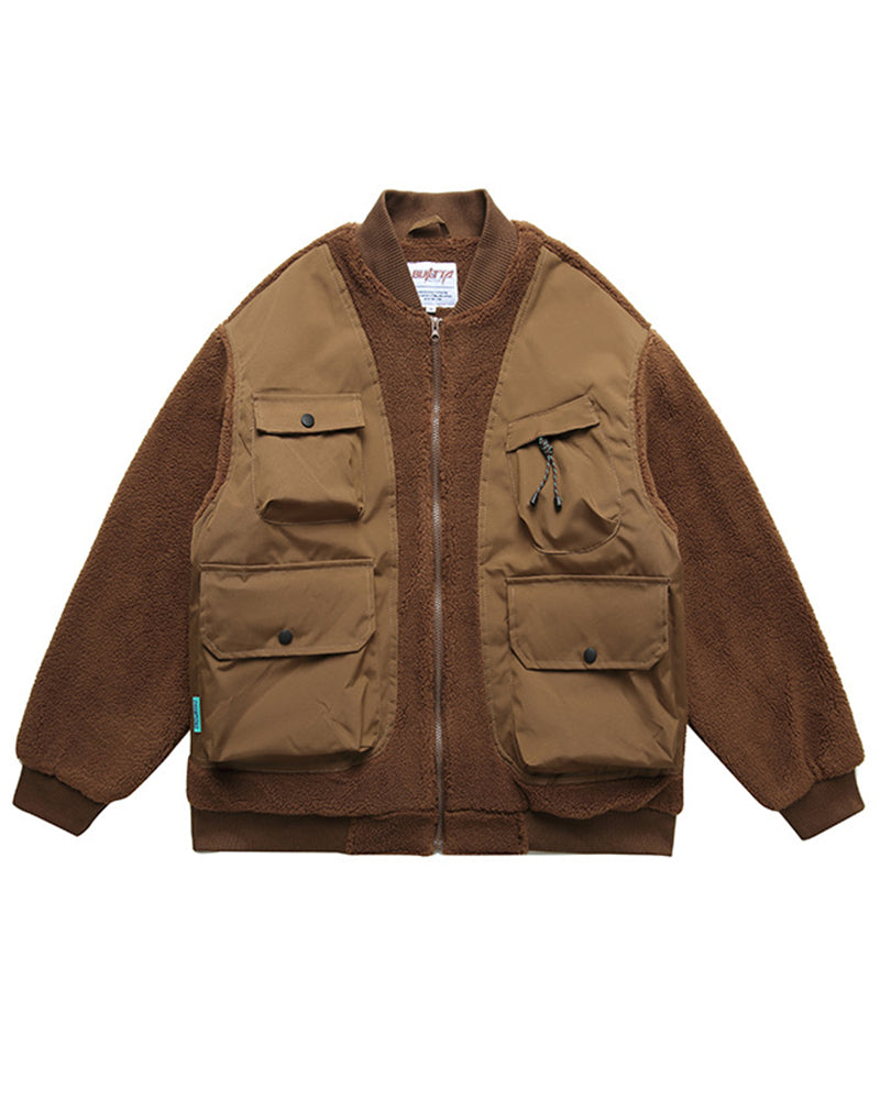 ラムウールの厚手コットンコート