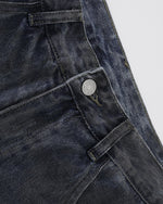 Vintage distressed straight jeans