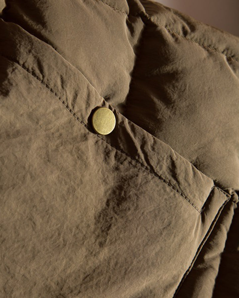 チェック柄パッチワーク中綿ジャケット