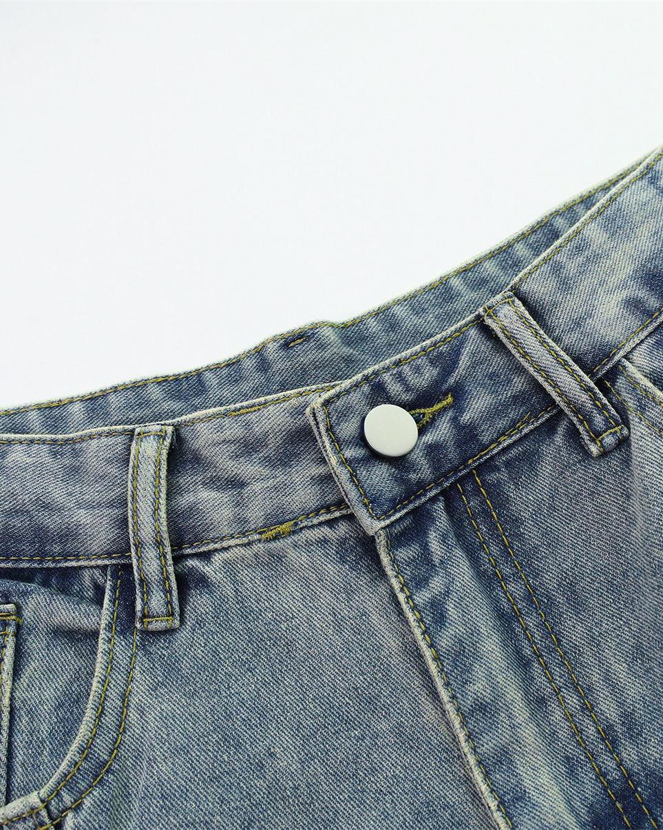 Designer slim straight jeans