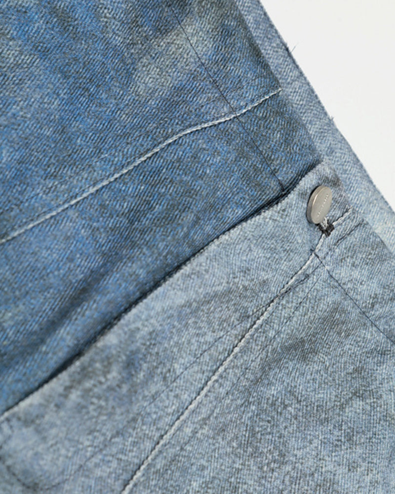 귀여운 디스트레스드 프린트 반바지