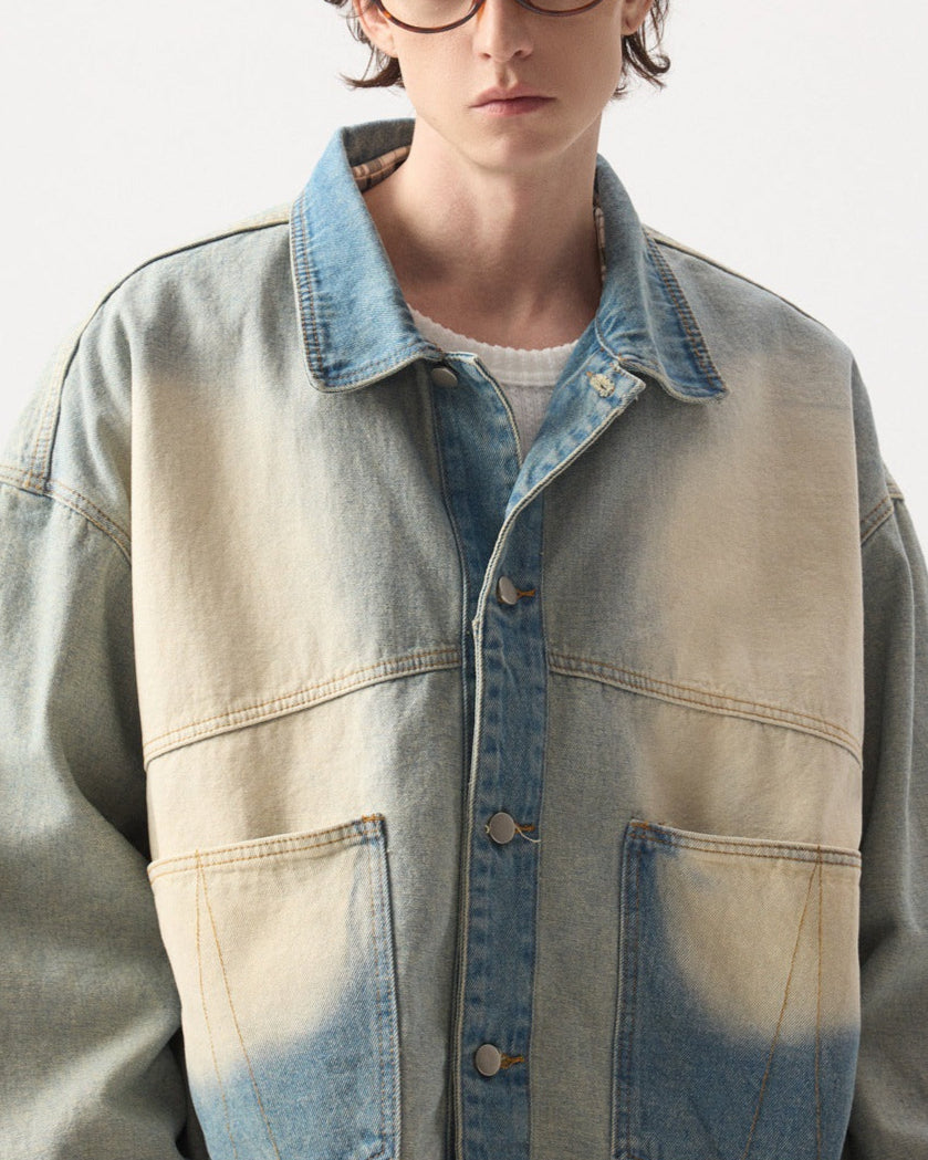 ヴィンテージウォッシュデニムジャケット