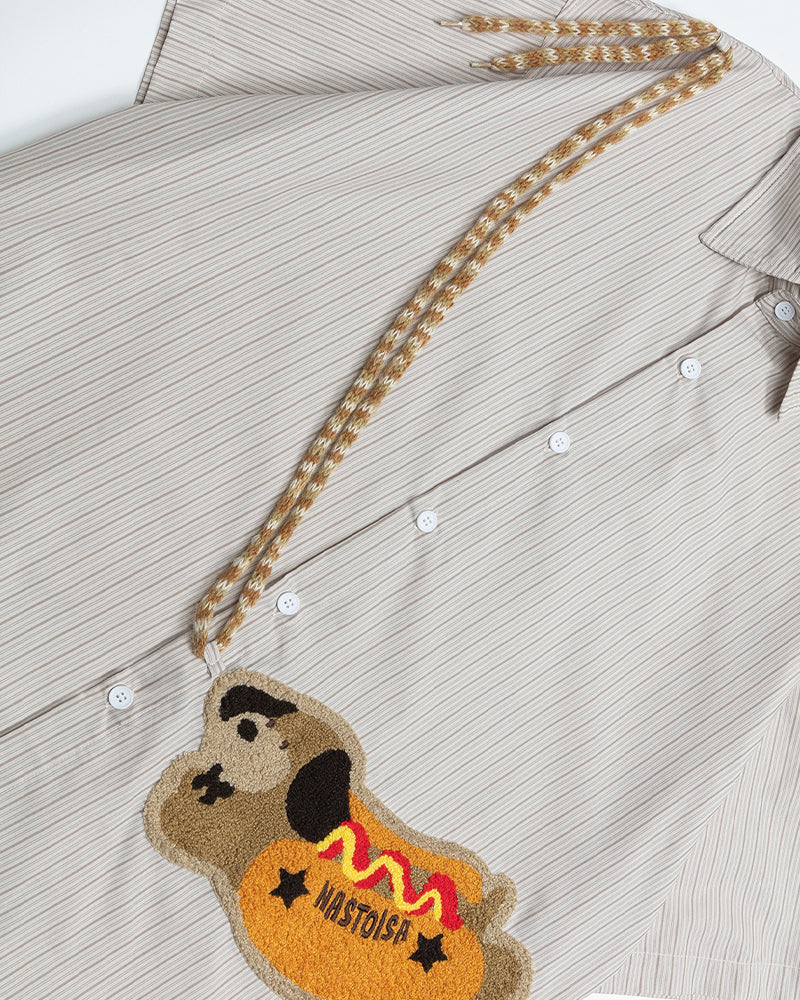 Retro embroidery casual short sleeves