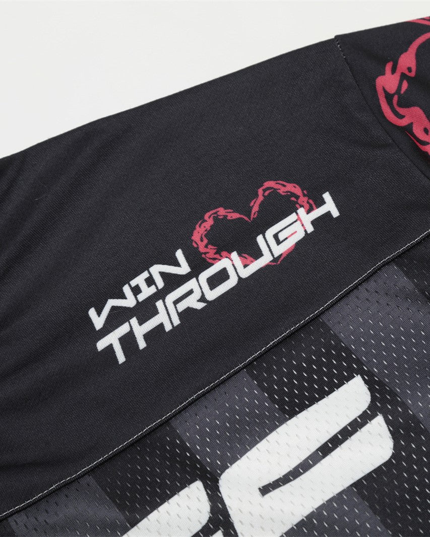 Retro digital sports short sleeves