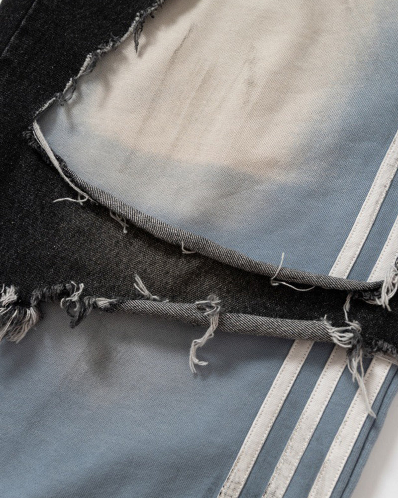 ダメージ加工のカジュアルジーンズ